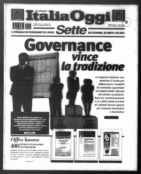 Italia oggi : quotidiano di economia finanza e politica